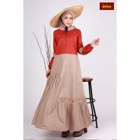 SALE GAMIS DANNIS ABAYA DEWASA MERAH size M,L/Pink S/cuci gudang