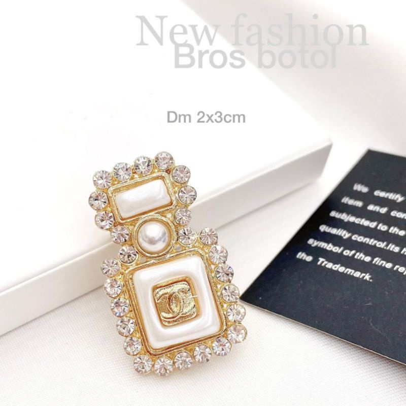 Bros Branded Band Ch Premium Quality Peniti untuk hiasan baju bros Cantik fashion B82