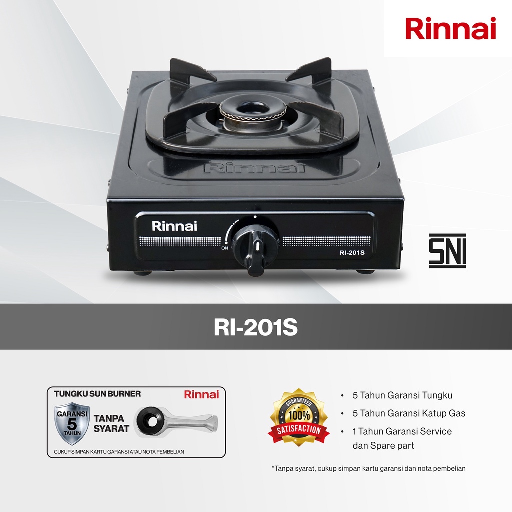 RINNAI Kompor Gas 1 Tungku RI 201S Sun Burner