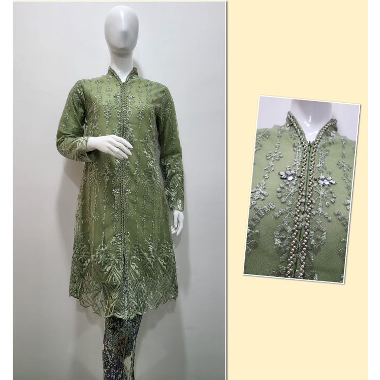 Permata Olshop / Setelan Kebaya Busui Payet Modern / Kebaya Wisuda / Kebaya Tunik Busui / Kebaya Kondangan / Kebaya