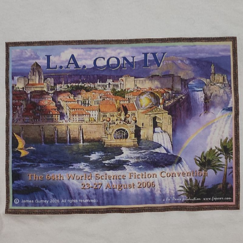 2006 JAMES GURNEY Dinotopia WATERFALL CITY ART Tee