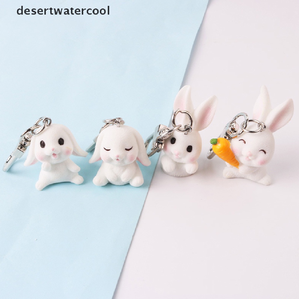 Deid Liontin Hewan Kelinci Lucu Keychain Keyring Untuk Wanita Pria Anak Kartun Tas Mobil Earphone Box Perhiasan Martijn