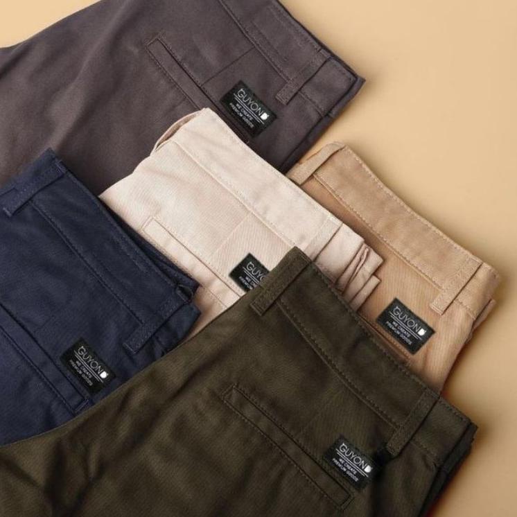 DO.17Ja23ᵛ ▫ Guyond,Fifty one denim, Celana Chino Pria bahan cotton streach,lentur model slimfit siz