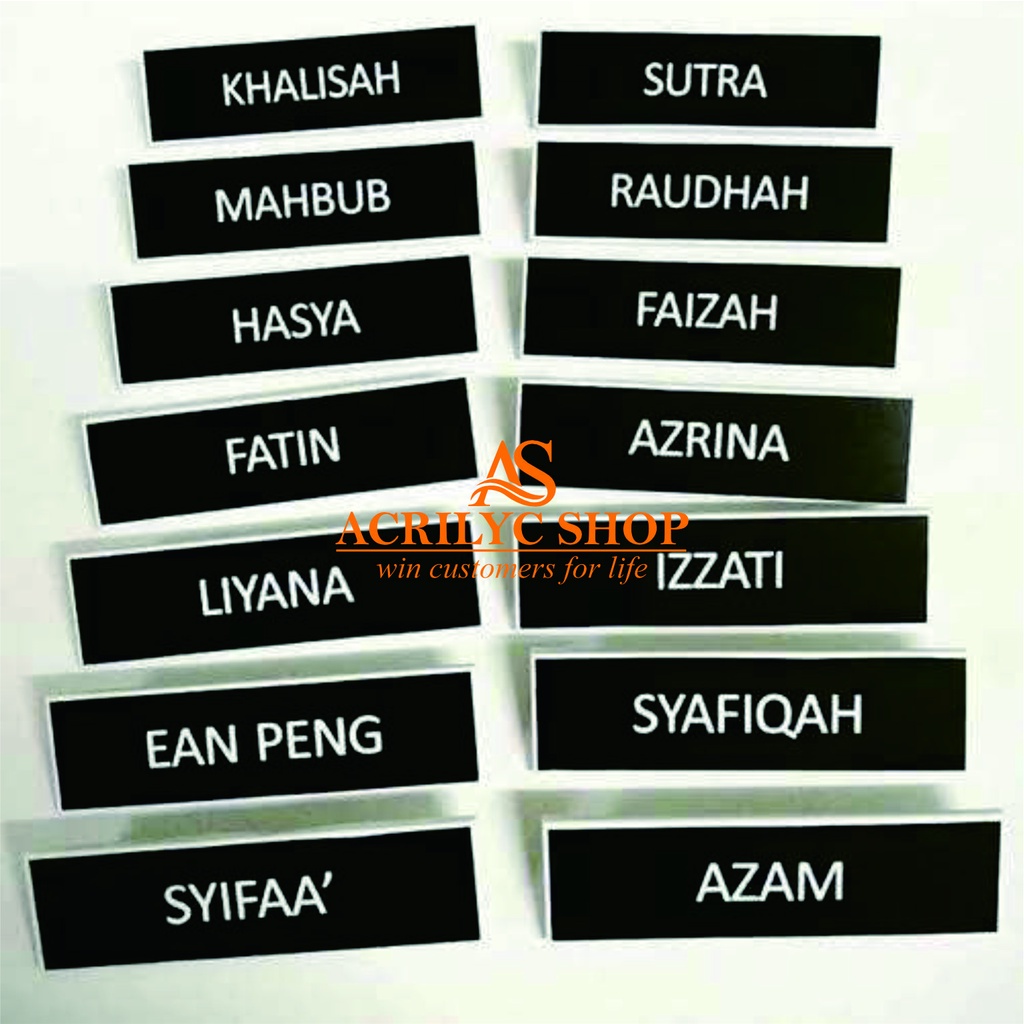 

Name Tage PNS Karyawan Pegawai Bahan Acrilyc Grafir Non Resin