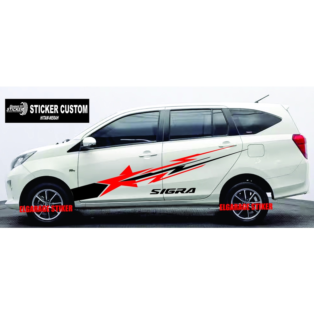 Stiker mobil sigra cutting stiker body samping mobil sigra calya stiker mobil sigra terbaru