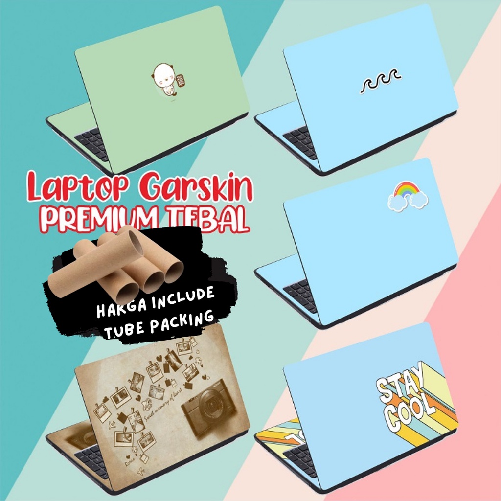 Garskin Laptop Anti Gores Pastel Blue Vintage Camera Premium Full set 10 12 13 14 15 inch  Acer Lenovo Asus Macbook Dell