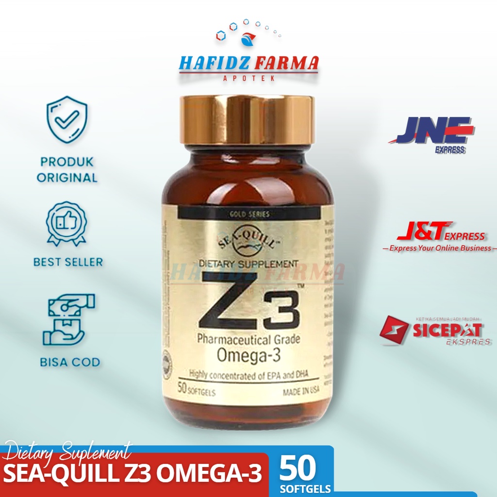 SEA-QUILL Z3/ JANTUNG/ KOLESTEROL DARAH TINGGI Sea-Quill Z3 Omega-3 50 Kapsul