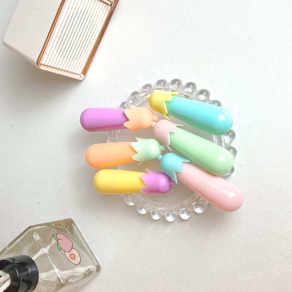 

[FS] Mini Highlighter Terung & Ice Cream Cone Stabilo Lucu Gift Anak Sekolah