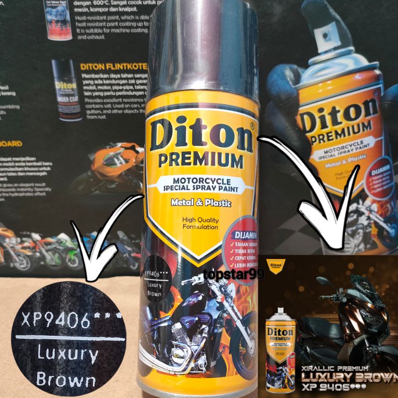 Pilok Pilox Cat Diton Premium Luxury Brown XP9406 9406 Coklat Luxury 400cc Cat Semprot Xirallic Premium l