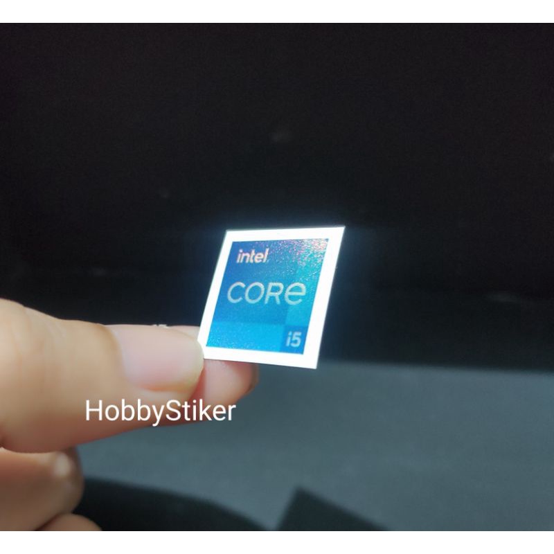 Stiker core i5 untuk laptop pc efek hologram