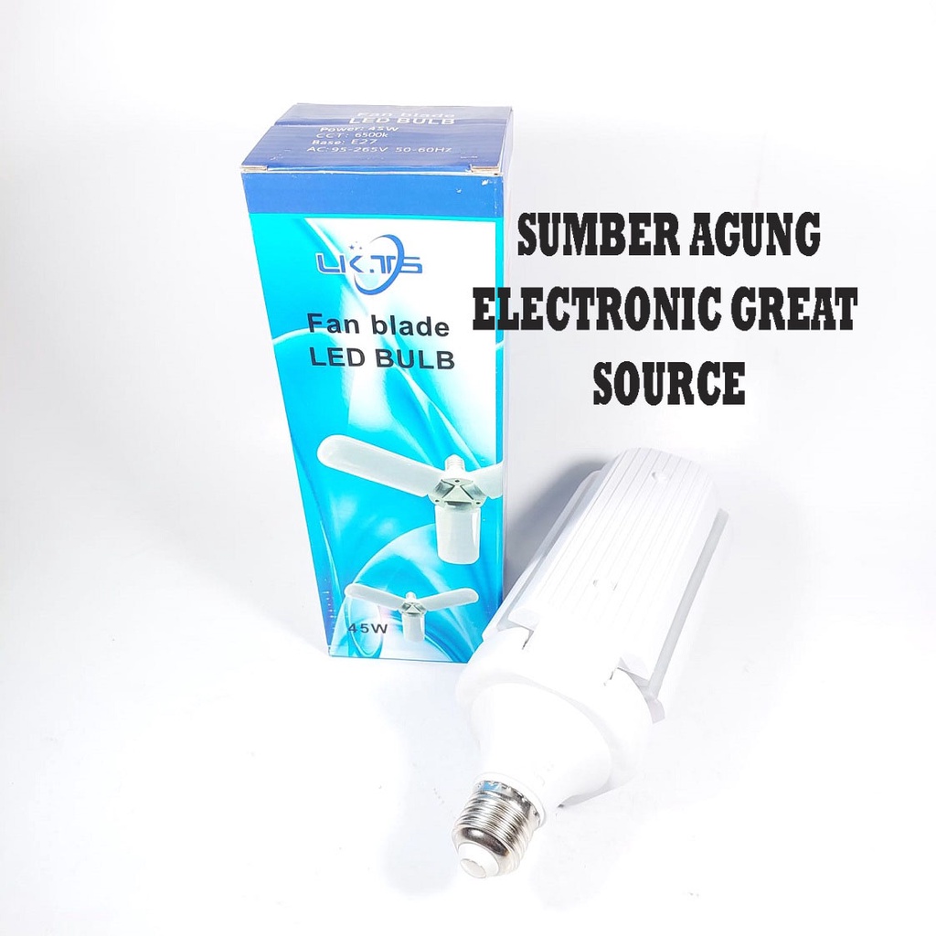 LKTS Fan Blade LED Lampu LED 45W Model Kipas 3 Sayap Terang Bisa Lipat