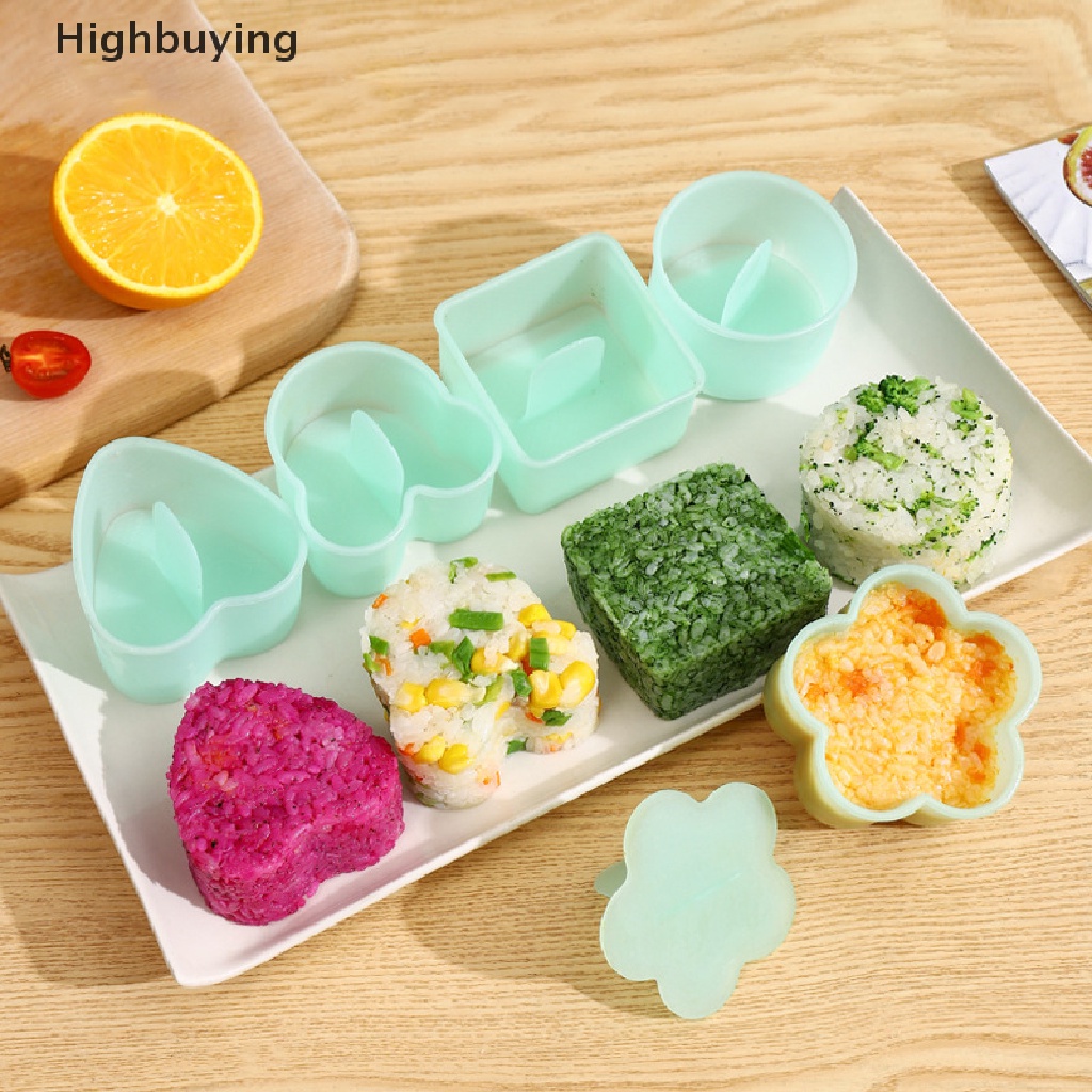 Hbid 8Pcs/Set Sushi Rice Ball Cetakan Dapur Makanan Gadget DIY Bento Membuat Cetakan Glory