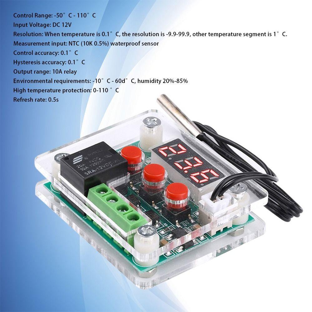 POPULAR Populer Digital Temperature Controller Instrumen Kontrol Profesional 10A Relay Thermostat Module