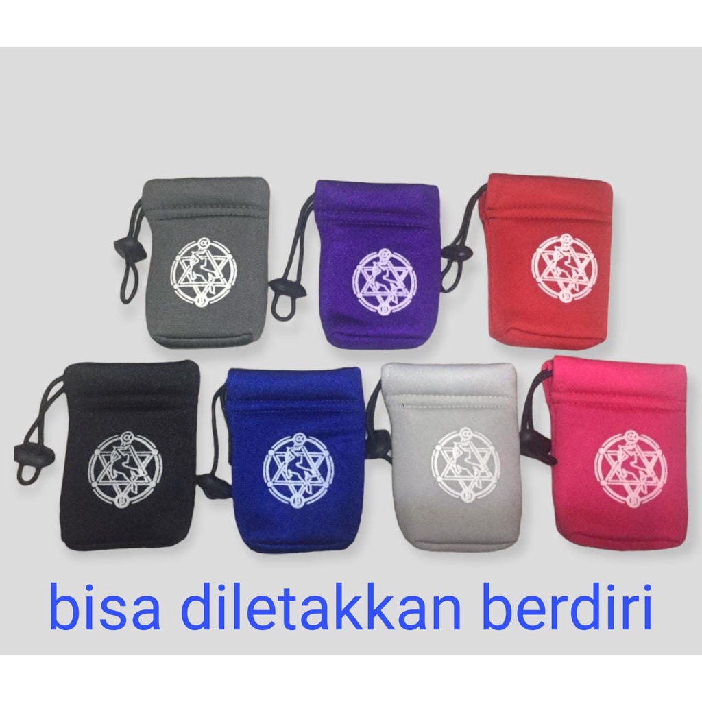 POUCH GAMBAR LOGO - BISA DILETKAN BERDIRI