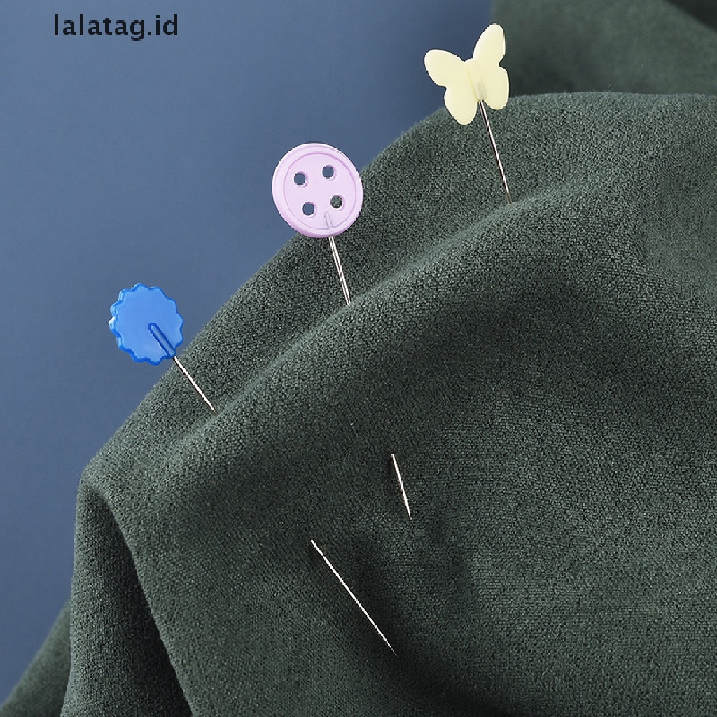 [lalatag] 100pcs Dressmaking Pins Bordir Patchwork Alat Pin Tetap Pin Tombol Pin Patchwork Untuk Menjahit Dan DIY [ID]