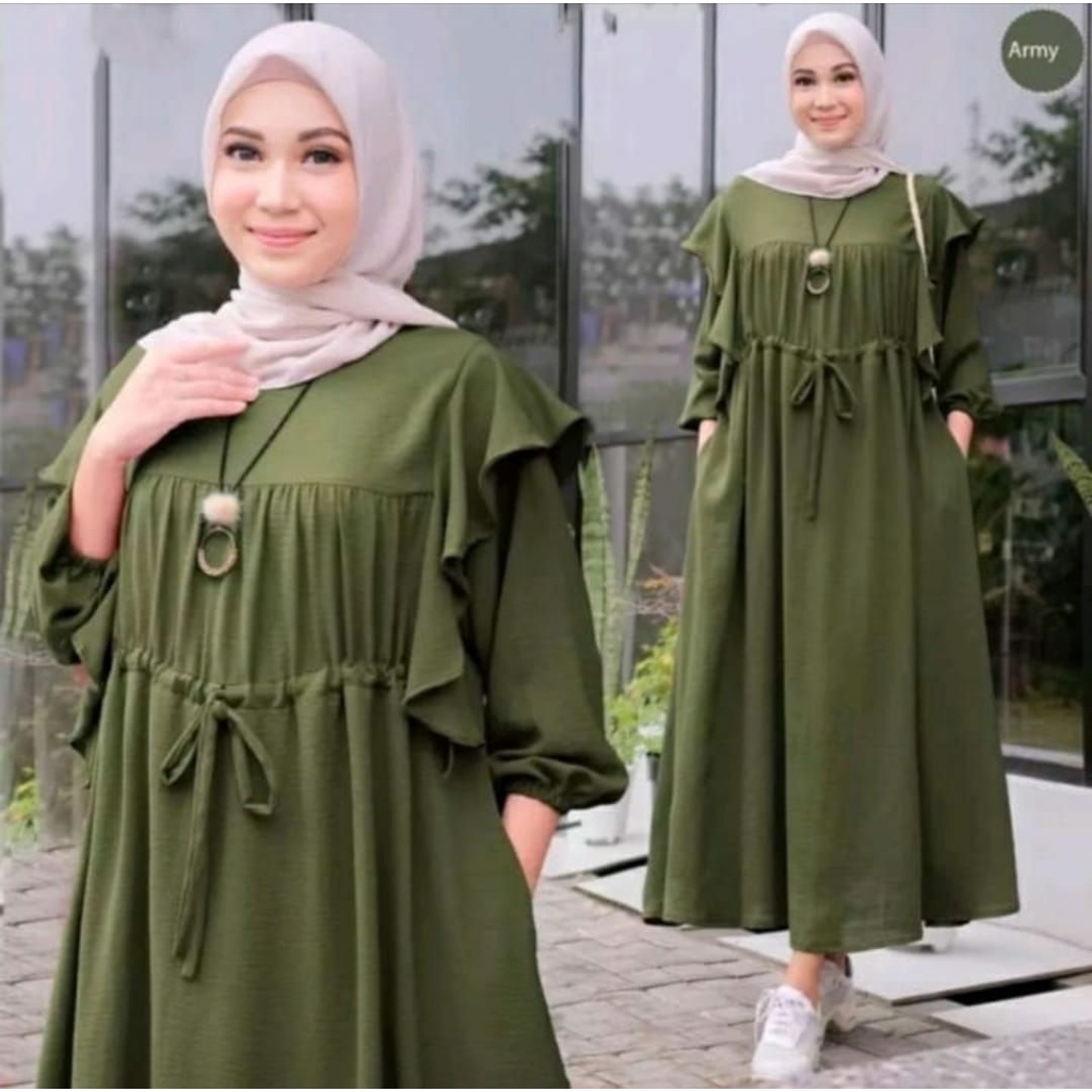 Gamis Serut Jumbo / Gamis Wanita Kekinian / Gamis Wanita Murah / Gamis Terbaru / Gamis Kondangan