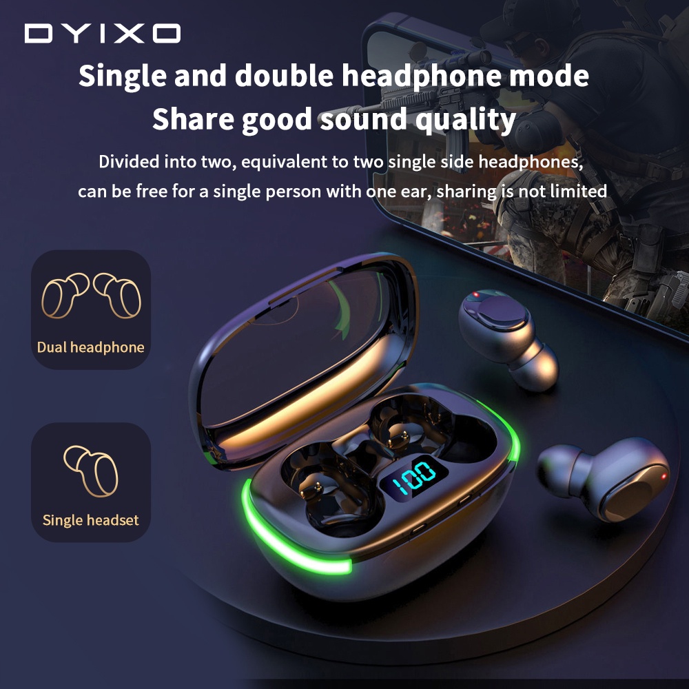 TWS Bluetooth headset sport earbuds V5.1 earphone hd call handset no delay Waterproof Wireless Earphone noise cancelling