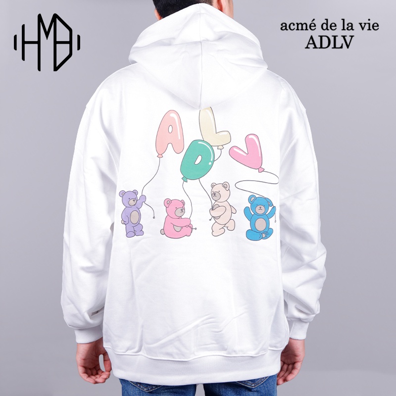 ADLV Balloon Teddy Bear Hoodie White
