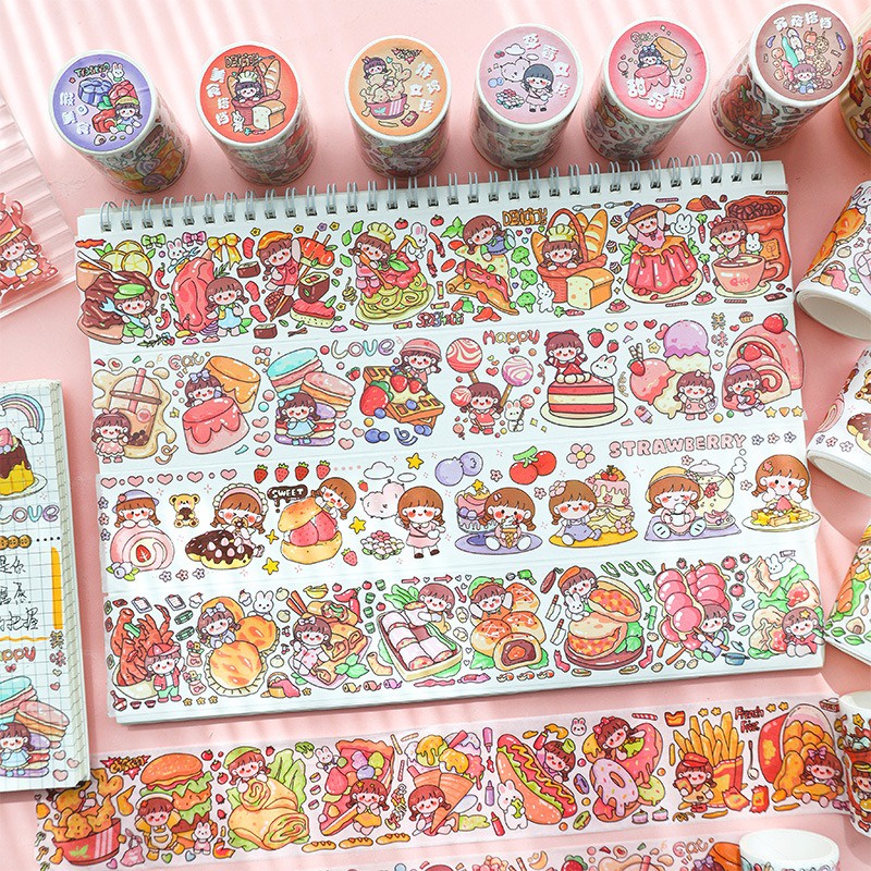 

[Artopia] Washi Tape FOOD SERIES 5cm x 3m / Washi Paper Bujo Journaling Scrapbook Sticker Deco Masking Tape Hiasan Journal