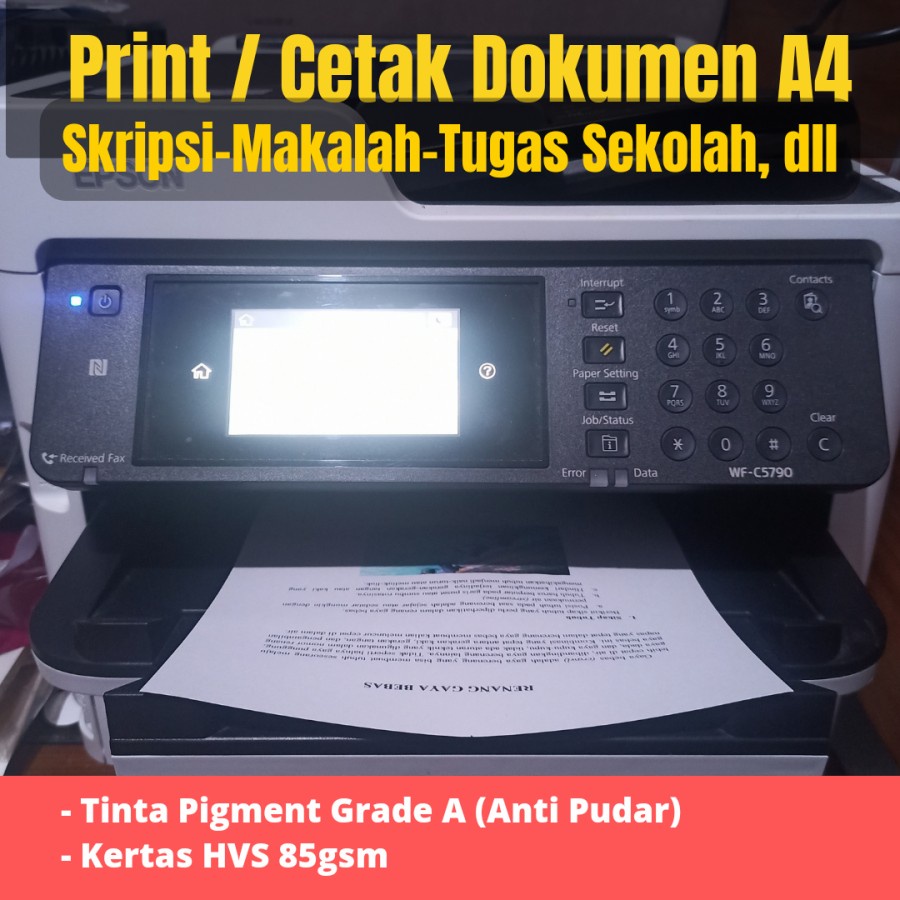 

Print / Cetak Dokumen A4 Gramasi 85gsm untuk Skripsi, Makalah, Tugas Sekolah, dll