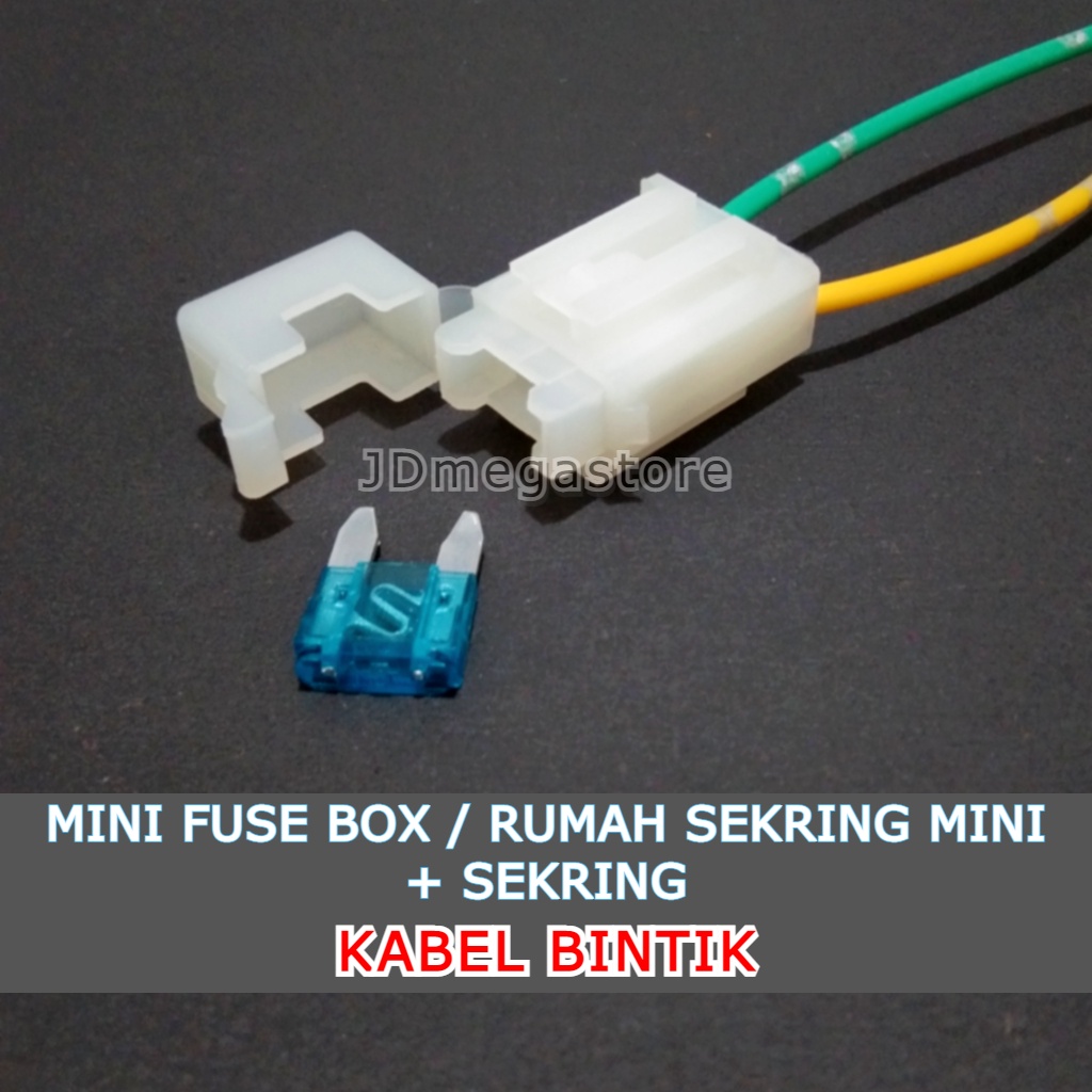 (Grosir/COD) Rumah Sekring Tancap Kecil + Sekring + KABEL BINTIK