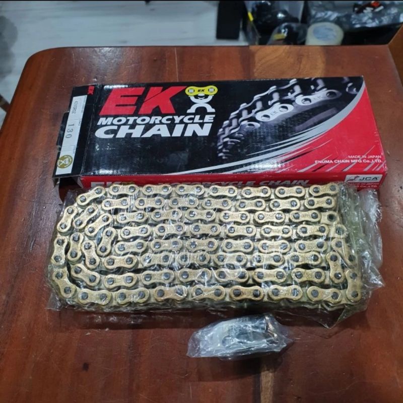 Rantai Ek Chain 428 130 SRO Gold Original Japan