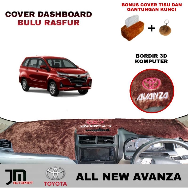KARPET ALAS DASHBOARD BULU MOBIL AVANZA 2012-2021 CUSTOM NAMA