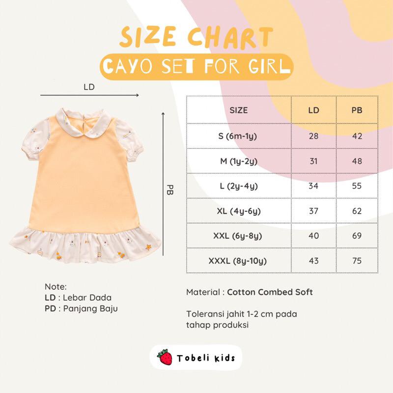 CAYO GIRL DRESS DRESS ANAK PEREMPUAN FASHION ANAK PEREMPUAN 6 BULAN - 8 TAHUN TBL