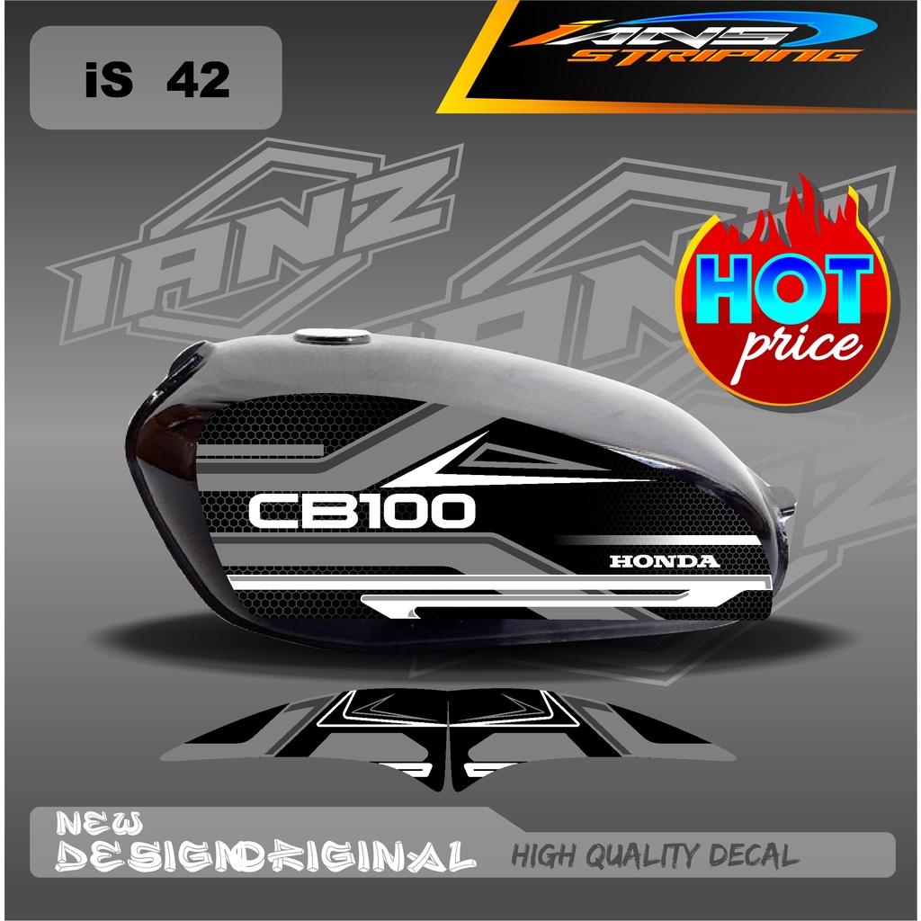 STIKER TANGKI CUSTOM CB100 HOLOGRAM/NON HOLOGRAM IS42