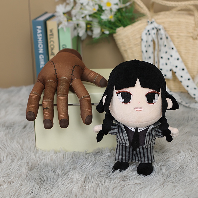 25cm Wednesday Addams Family Thing Plush Doll Cartoon Plush Toy Gifts For Fans