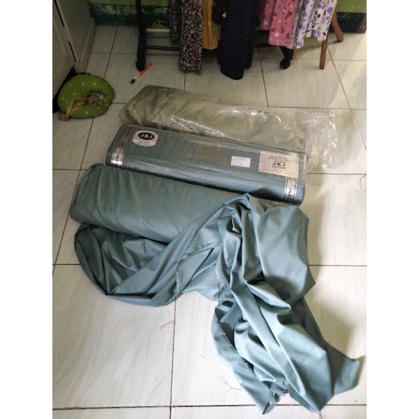 kain katun toyobo warna green Sage