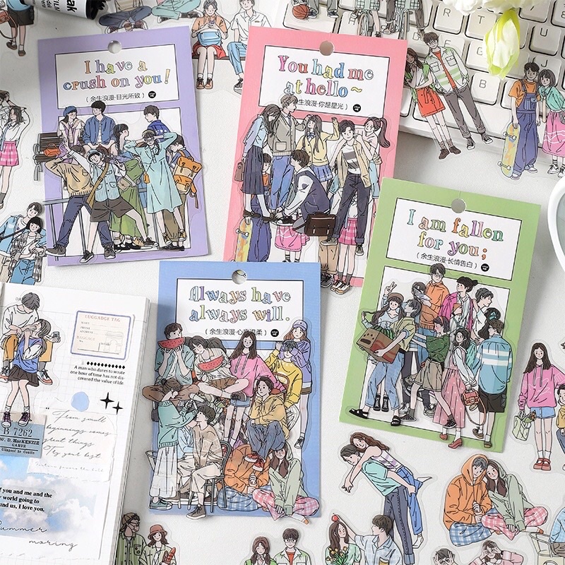 

10 PCS STIKER TAHAN AIR UNTUK DIY JURNAL STIKER COUPLE