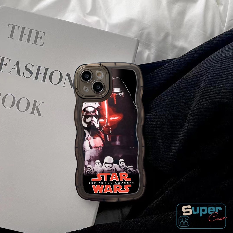 Case Untuk Redmi 12C 910c 9T 10 9A 9C A1 10A A1+Redmi Note10 11 9 8 10s 9s 11s 10 Pro Max POCO M3 X3 NFC Pro Mi 11T Pro Star Wars Trendy Merek Soft TPU Wavy Sarung Sandaran Pinggir