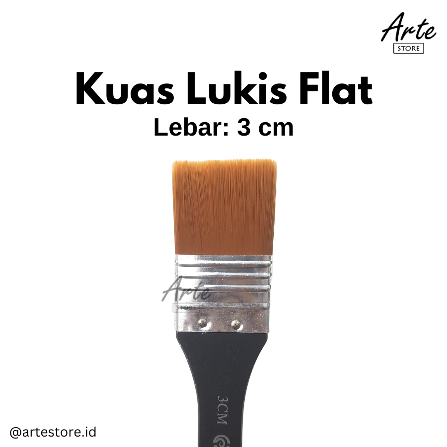 Kuas Lukis - Flat Brush 3 cm