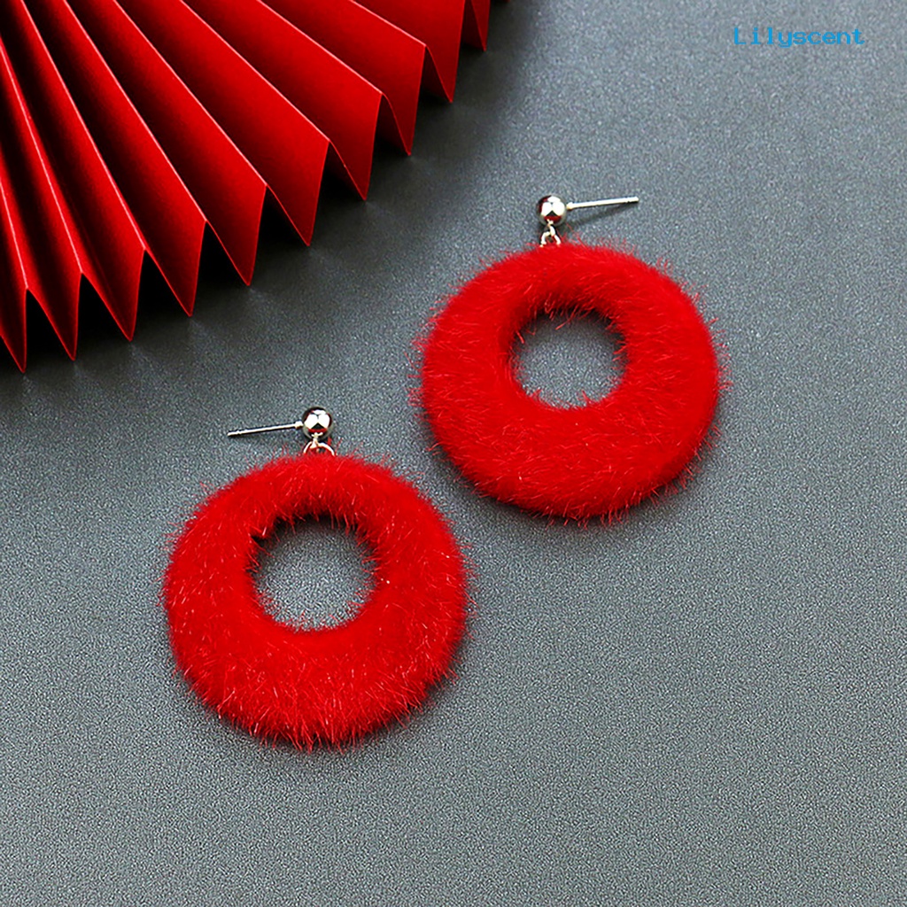 [LS] Anting Long Drop Fashion Red Fringed Anting Rumbai Fashion Panjang Untuk Perempuan