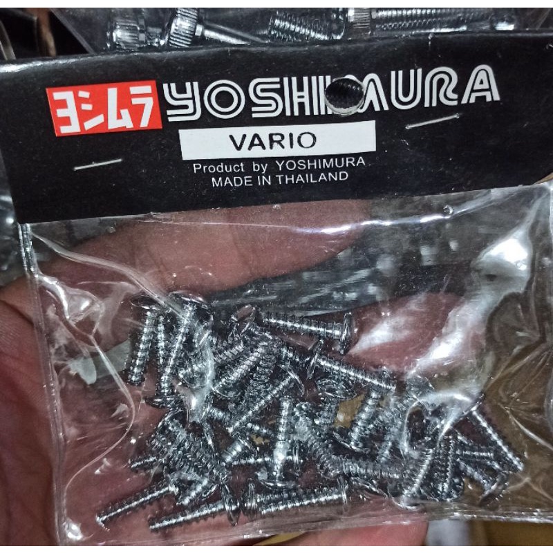 Baut Body Cacing / Baut Cacing / Baut Klip Body / Skrup Body  Motor Honda Kunci L Chrome Yoshimura.