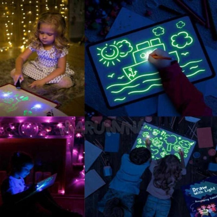 

Paja Glow In The Dark Papan Board - Papan Tulis Anak Papan Menggambar Ajaib