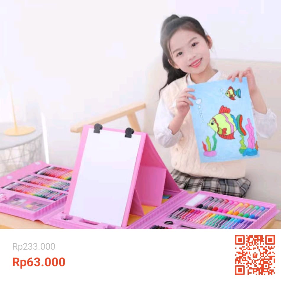 Crayon Anak Pengasah Arshet 208pcs Alat Menggambar Melukis Anak Anak