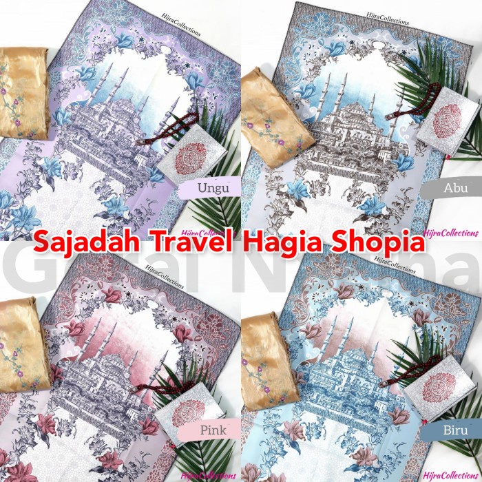 Sajadah Sajadah Traveling Saku Arbain Tas Dompet Pouch Turki Pocket Travel - Motif BEBAS Aja(H3P1) S