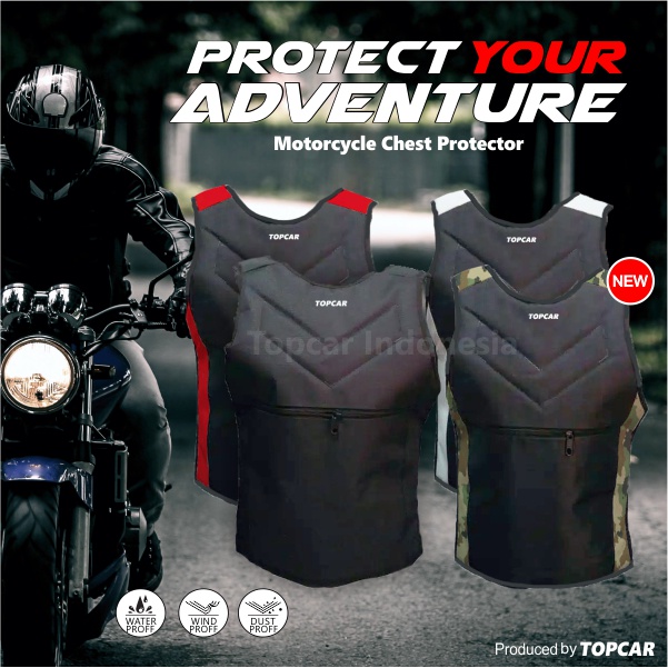 Rompi Dada Depan Rompi Motor single Alas Dada Body Protector