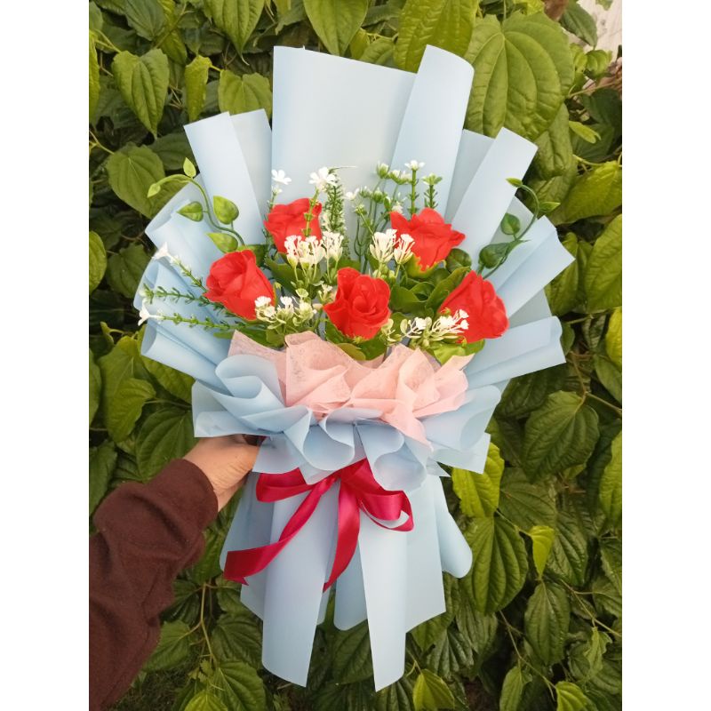 Buket bunga artificial buket wisuda ulang tahun valentine hari ibu hari guru buket murah cantik hadi