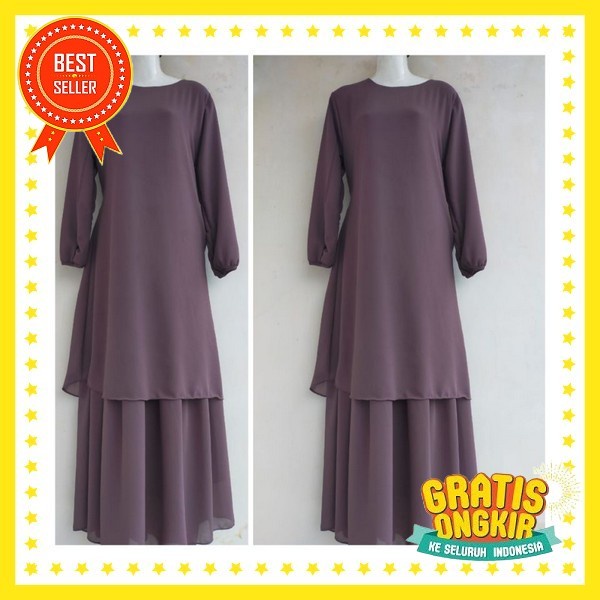 Baju Gamis Wanita Kondangan Murah Simple 2022 Busana Dewasa Remaja Ibu Elegan Dres Cewek Mewah Kekin