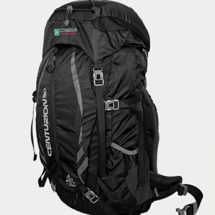 TAS GUNUNG CARRIER CONSINA CENTURION 50L ORIGINAL CAMPING HIKING BLACK