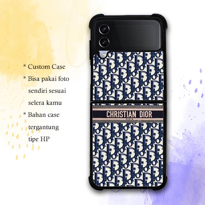 Casing Custom Case Samsung Galaxy Z Flip 3 5G Z Flip 4 5G Z Fold 3 5G Z Fold 4 5G Dior bag CCS0096