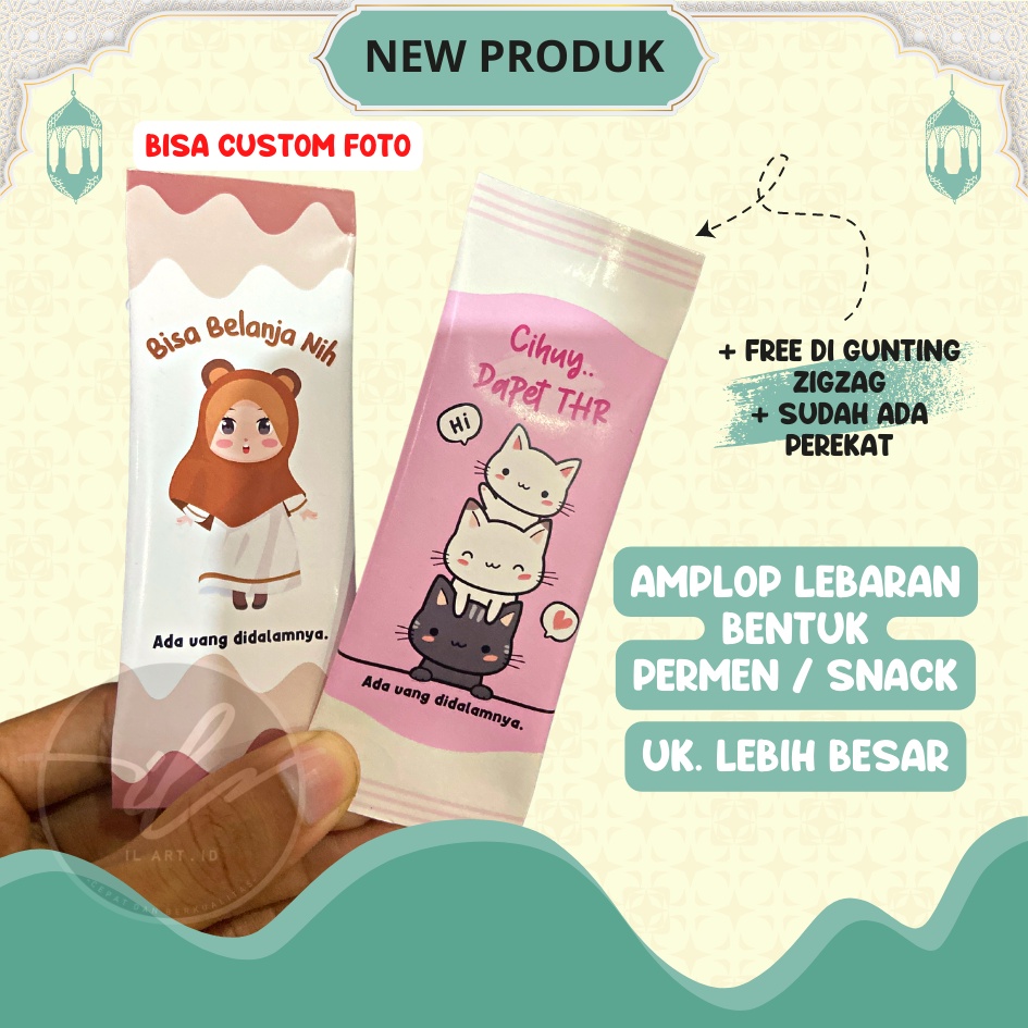 

AMPLOP LEBARAN Unik Berbentuk Snack / Permen Anti Mainstream 22 PCS