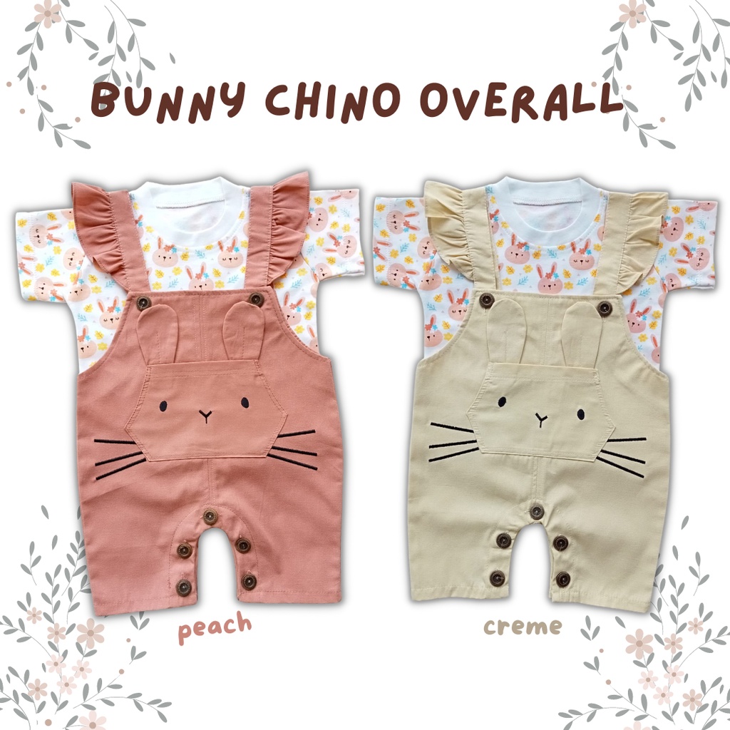 bunny chino overall setelan overall anak balita 1 2 tahun 6 12 bulan perempuan baju anak perempuan