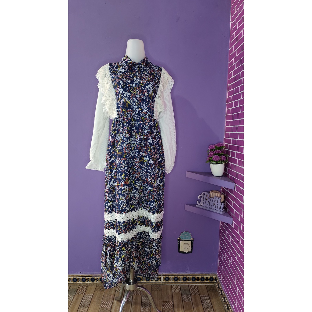 Mei Jie Wang CollectionDress Floral Navy