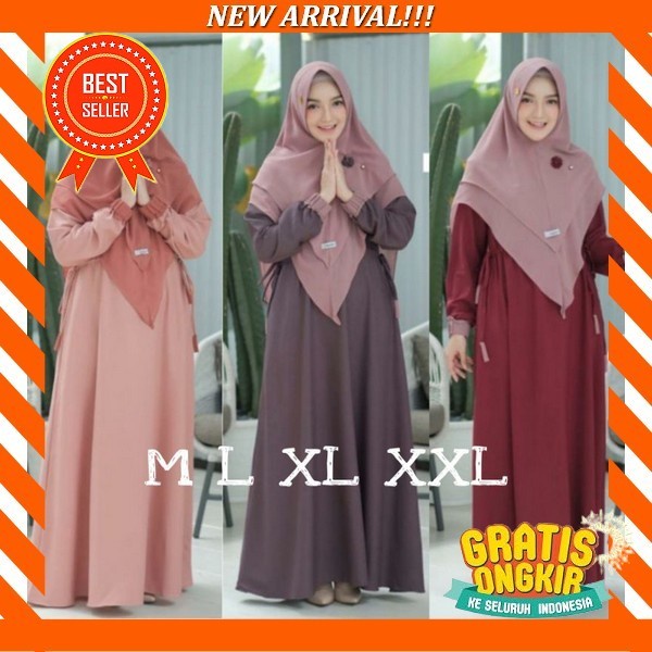 Umg17 Hitam Ukhti Munira Dress Gamis Dewasa Terbaru 2022 Untuk Lebaran Elegan Full Kancing Gaun Ibu 