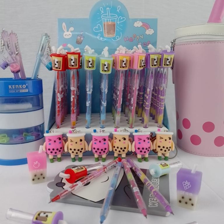 

PENSIL SUSUN BOBA PENSIL BUBBLE TEA ALAT TULIS LUCU PENSIL PELOR PELURU ALAT TULIS IMPORT GROSIR