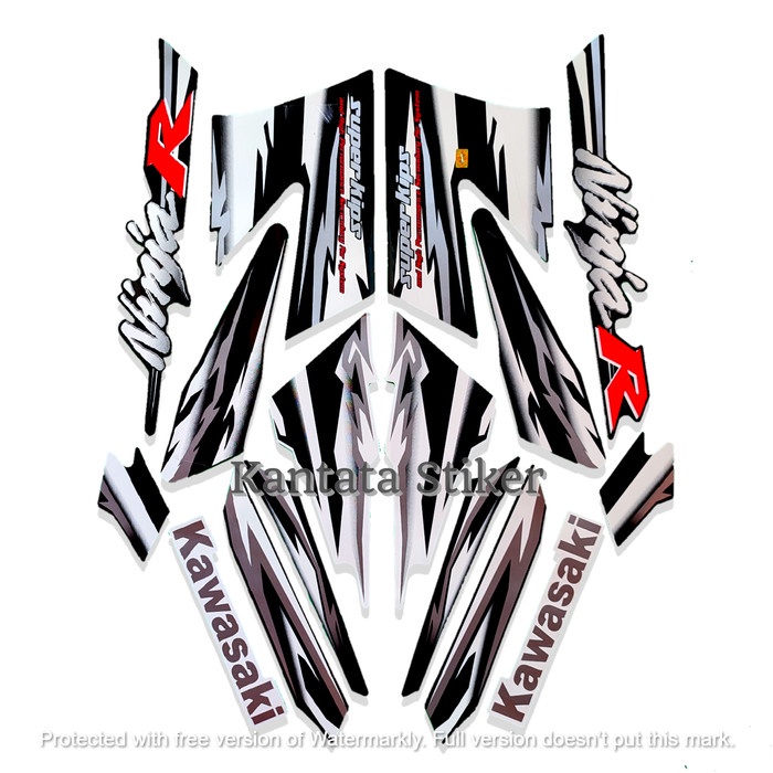 

TERLARIS | stiker striping motor kawasaki ninja r 2011 hitam-putih